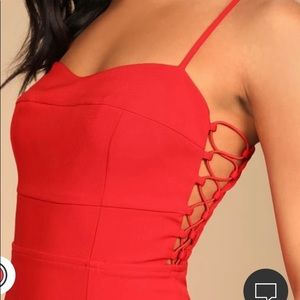 Lulus wow for the weekend red bid on dress size small BNWT